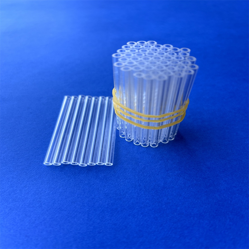 Small Diameter 0.1-20mm High Temperature Resistant 99.99% Pure Quartz Capillary Tube Cutting Bending Welding Services Ozone Free