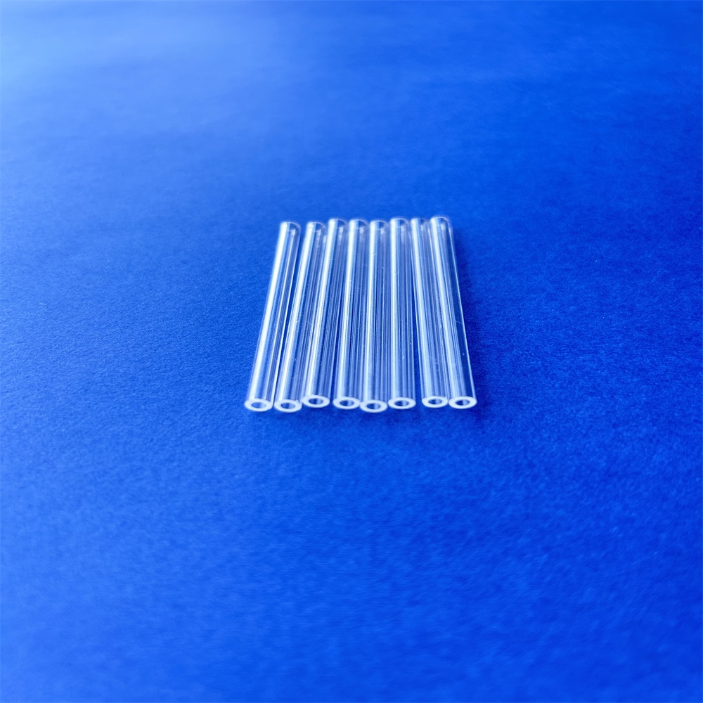 Small Diameter 0.1-20mm High Temperature Resistant 99.99% Pure Quartz Capillary Tube Cutting Bending Welding Services Ozone Free