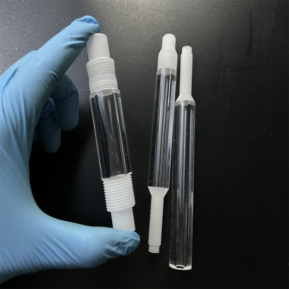Customized High Purity Threaded Transparent UV Quartz Glass Tube