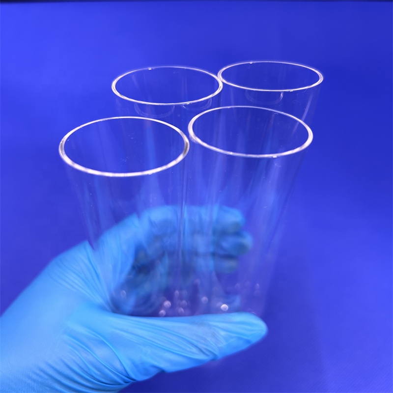 Polished Clear Quartz Twin Tube Ozone Free Heater Chemical Lab Equipment Semiconductor Furnace Tubes Welding Moulding Bending