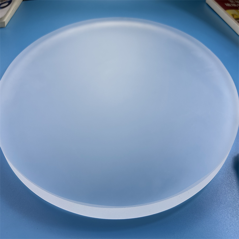 High Temperature Resistance Frosted Quartz Disc/Plate Semiconductor Applications Welding Cutting Custom Sizes Fused Quartz