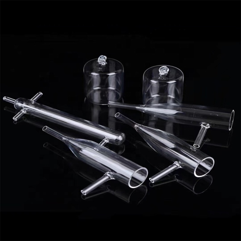 Custom Clear Laboratory High Temperature Twin Tube 99.99% Pure Quartz Glass Tube