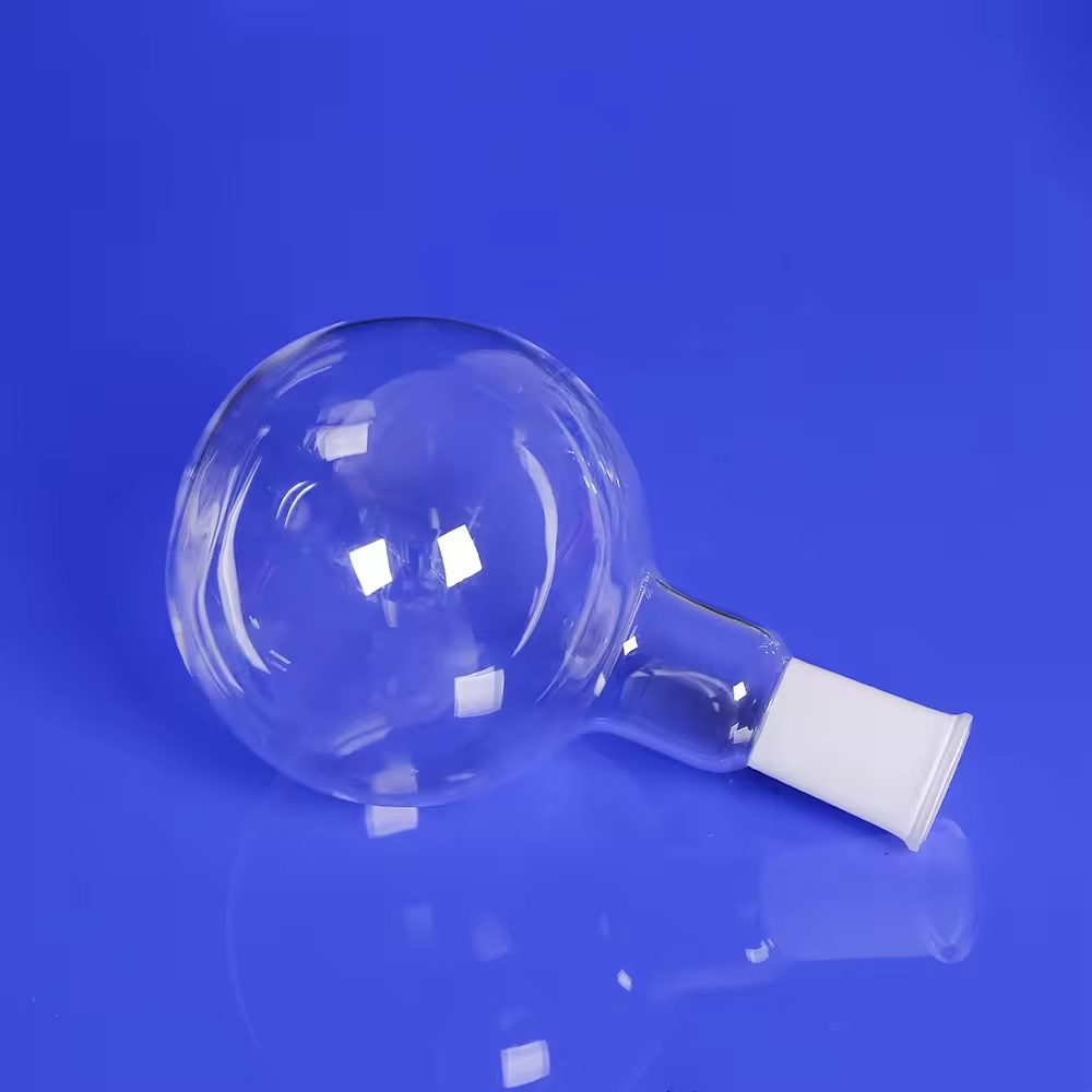 High Temperature Resistance Transparent Quartz Glass Twin Tube Bottom Flask Bending/Welding/Cutting/Moulding Services Lab Use