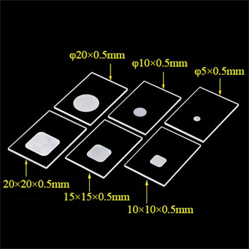 High Temperature Fused Quartz Glass Sheet for XRD Sample Tank Testing Chip Slotted Carrier Cutting Service Custom Sizes 1100C