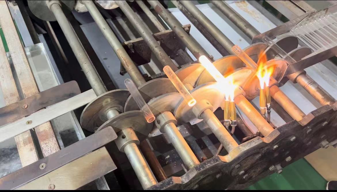 Two-end flame polishing