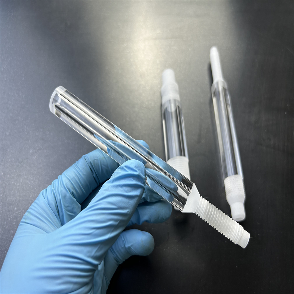 Customized High Purity Threaded Transparent UV Quartz Glass Tube with Bending Welding Cutting Moulding Services High Pressure