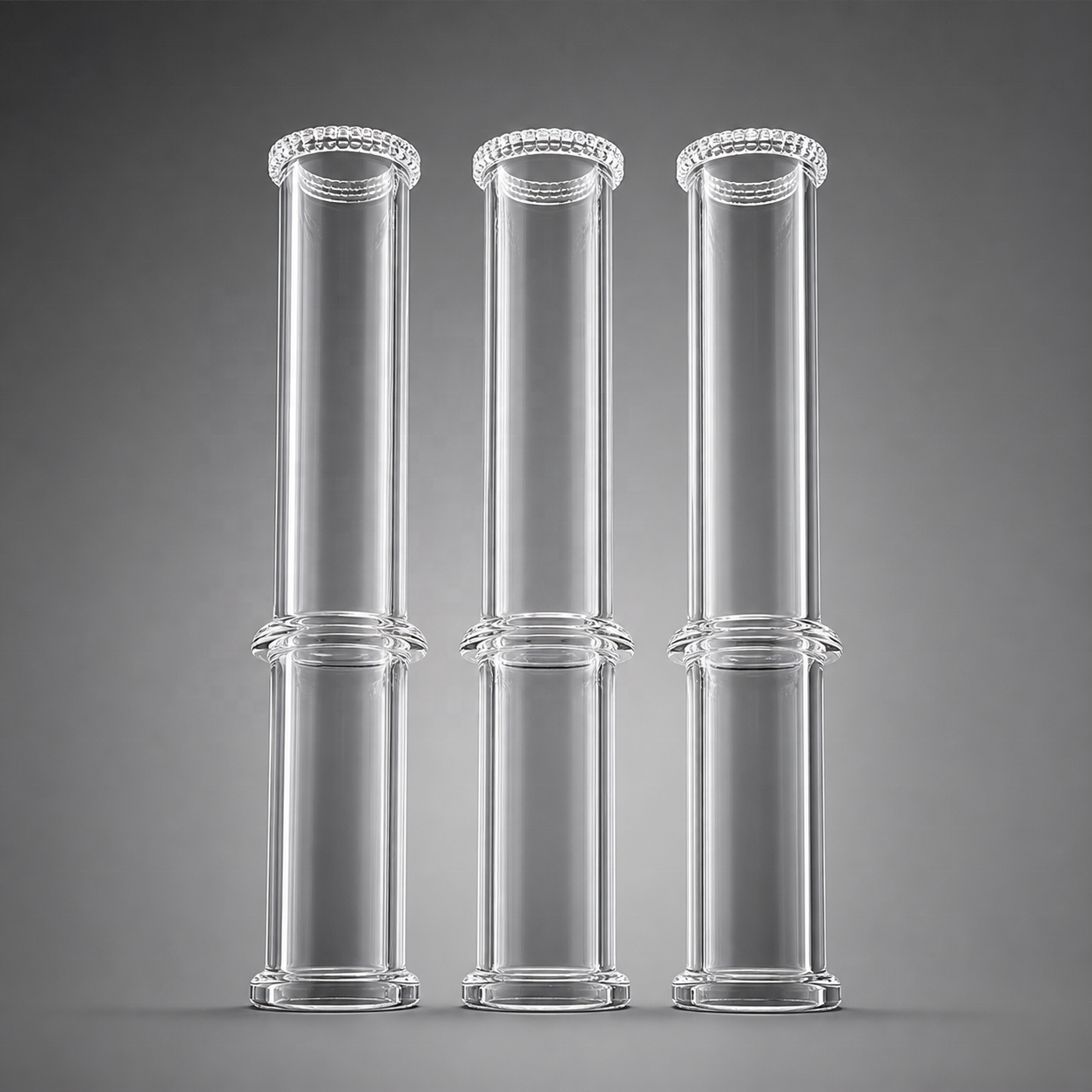 Factory Custom Both Ends Polished High Purity Transparent Quartz Twin Tube Bending Moulding Welding Cutting Capabilities