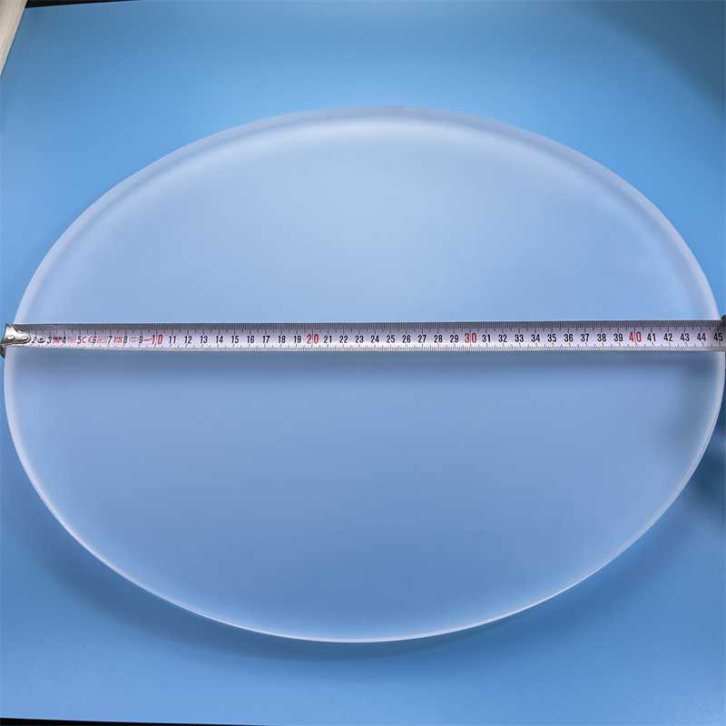 High Temperature Resistance Frosted Quartz Disc/Plate Semiconductor Applications Welding Cutting Custom Sizes Fused Quartz