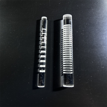 Customized Clear Quartz Glass Wafer Carrier Cylinder Slotting Rod