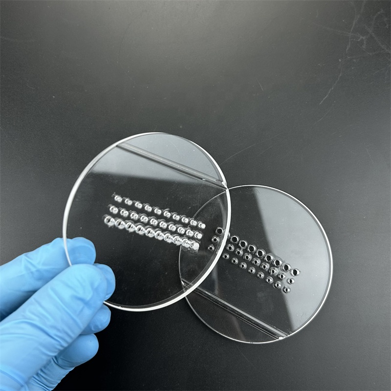 Factory Custom Fused Quartz Glass Circular High Quality High Temperature Welding Cutting XRD Sample Holder Optics Clear