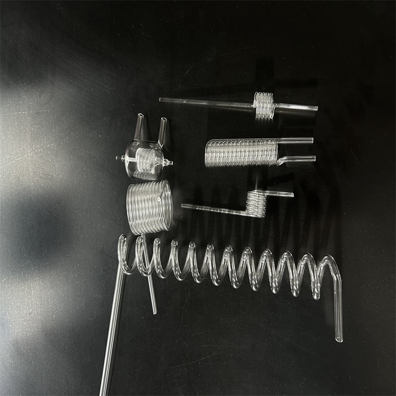 Custom Different Sizes U-Bent Quartz Glass Spiral Tube with Moulding Cutting Bending and Welding Services