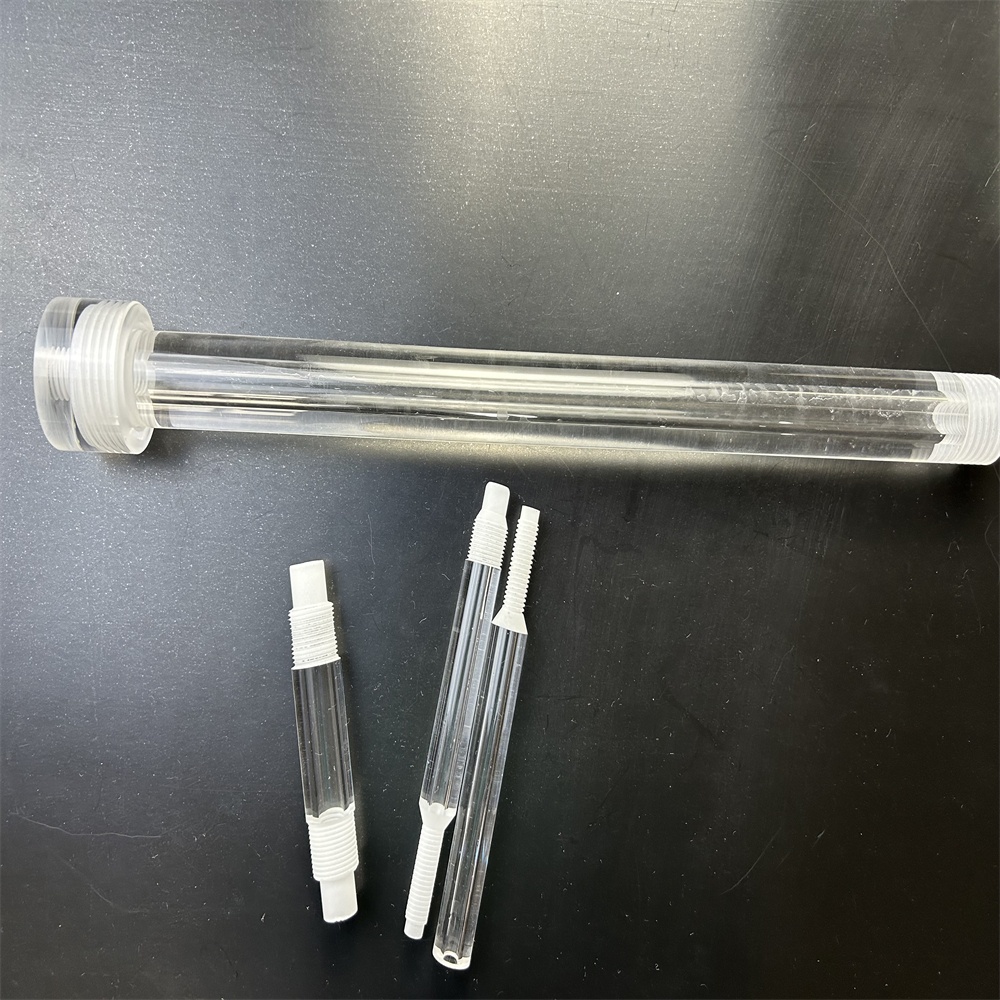 Customizable High Pressure High Quality Polished Clear Transparent 99.99% Pure Quartz Glass Twin Tube Bending/Welding/Cutting