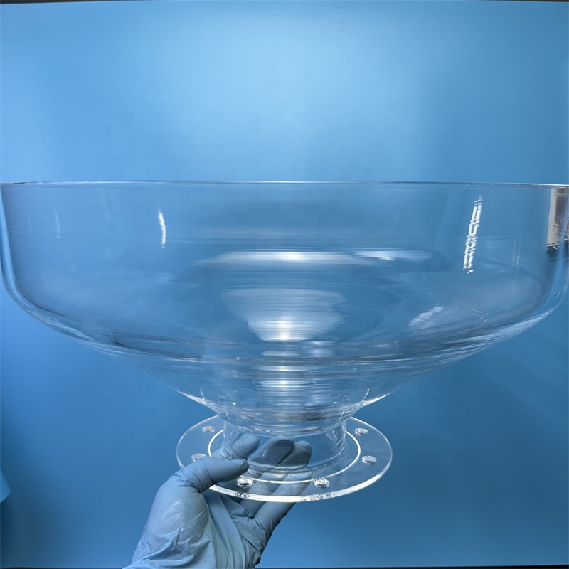 Customize Size Thickness Twin Tube Clear High Purity Flange Quartz Tube Fused Silica Polished Flange Ring Bending Welding