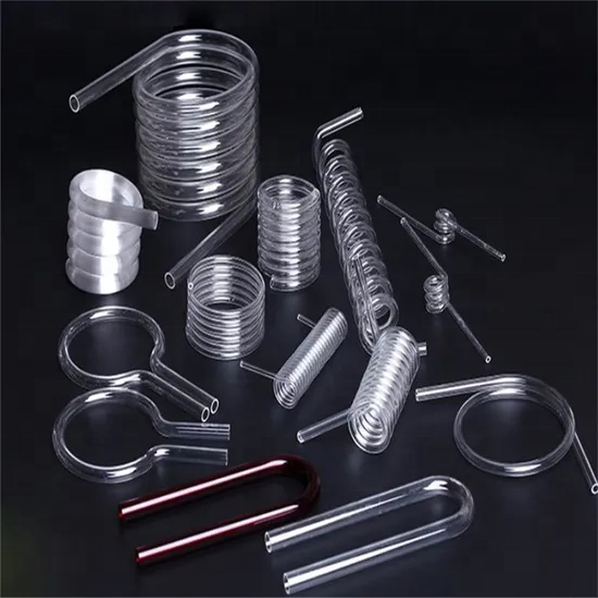 Custom Different Sizes U-Bent Quartz Glass Spiral Tube with Moulding Cutting Bending and Welding Services