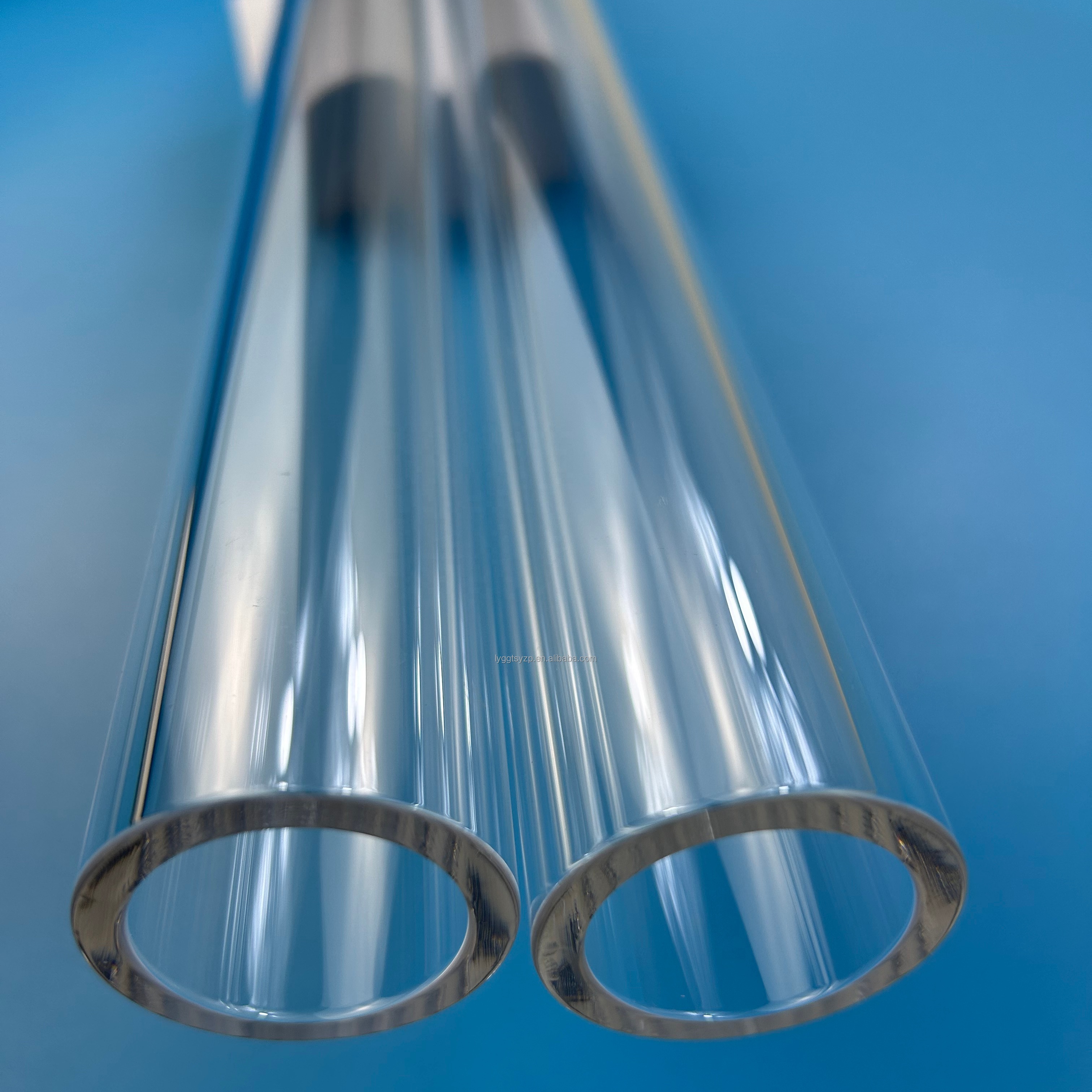 Polished Clear Quartz Twin Tube Ozone Free Heater Chemical Lab Equipment Semiconductor Furnace Tubes Welding Moulding Bending